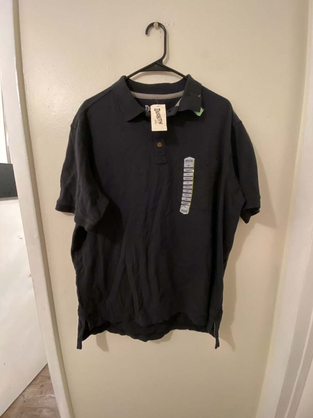 Duluth Trading Co. Men's Black Relaxed Fit Short Sleeve Polo Shirt